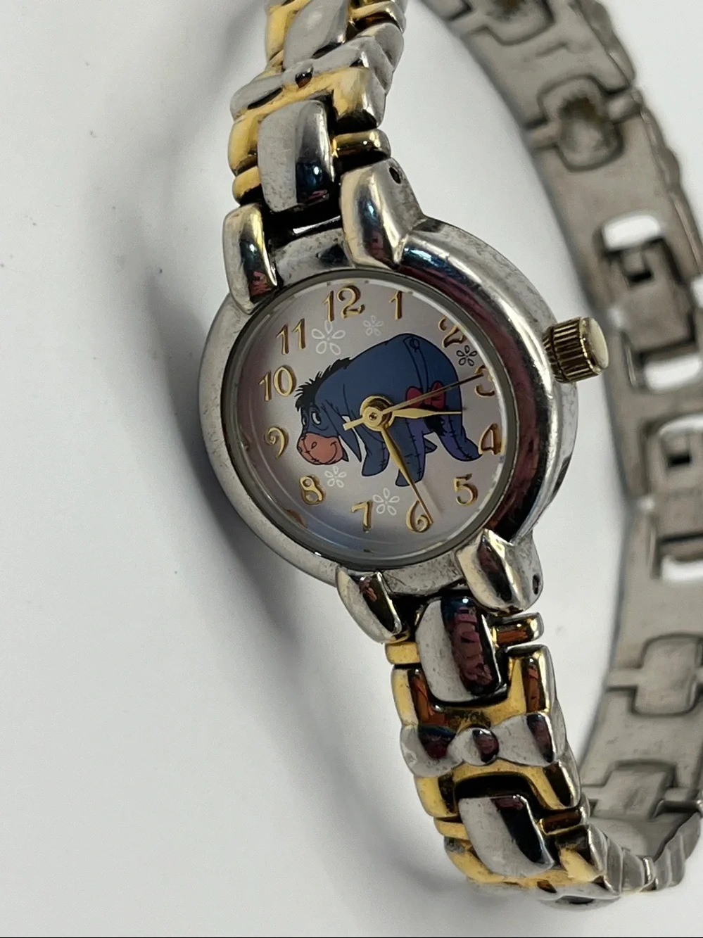 Two-Tone Silver and Gold Eeyore Women's Bracelet Watch